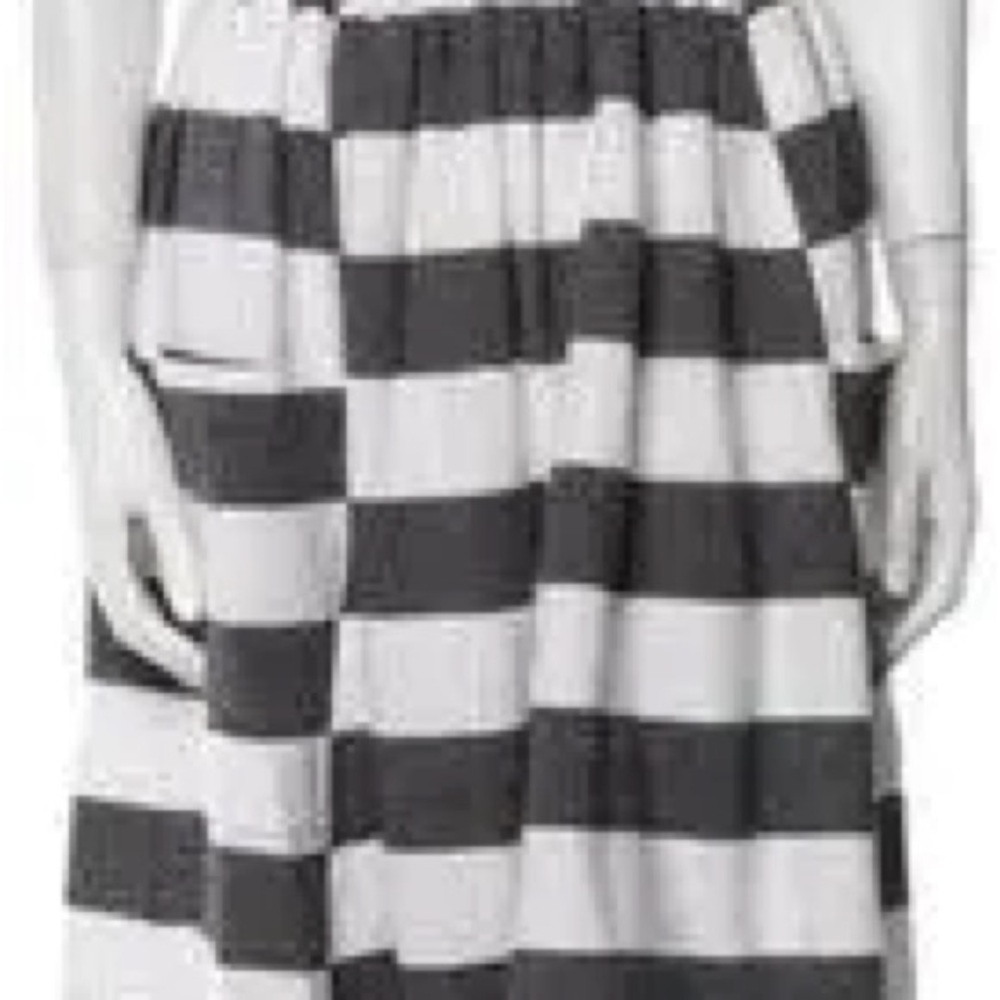 RARE Mara Hoffman Striped Gray and White Cutout Midi Dress NWT - Picture 7 of 15